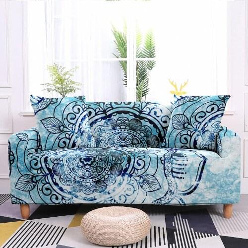 Mandala Sofa Cover Stretch Furniture Covers Elastic Sofa Covers For Living Room Copridivano Slipcovers for Armchairs Couch Cover