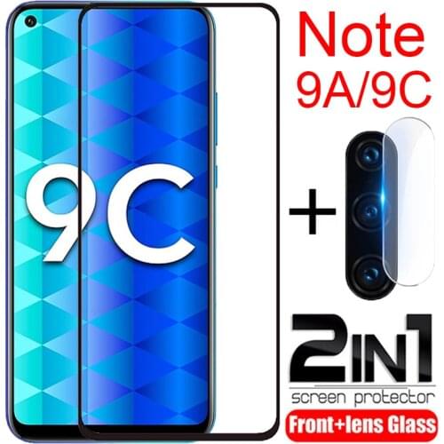 Honor 9a case honor9c phone cover for huawei honor9a 9c protective bumper 9 a c a9 c9 screenprotector with camera lens glas 2in1
