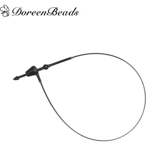 DoreenBeads Garment Tags Black White Plastic Tag Pin Ties Fastener Lock Plastic Tag Snap Fastener 12.8cm 1Packet 1000PCs/Packet