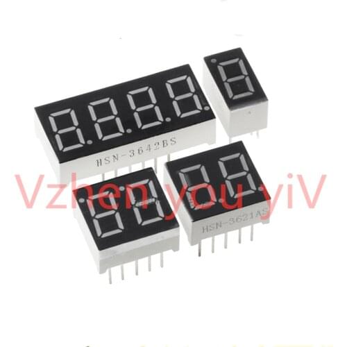 5pcs/lot Nixie tube 0.36 inch 1 / 2 / 3 / 4-bit common cathode common anode bright red / yellow green / blue LED