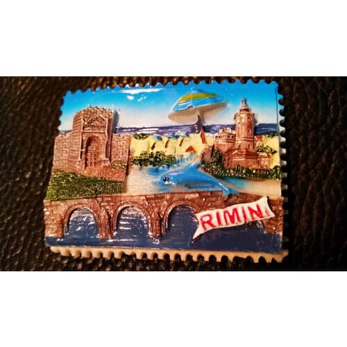 Italy Rimini Rimini Travel Memorial Resin Fridge Magnet Creative Soft Magnetic Sticker