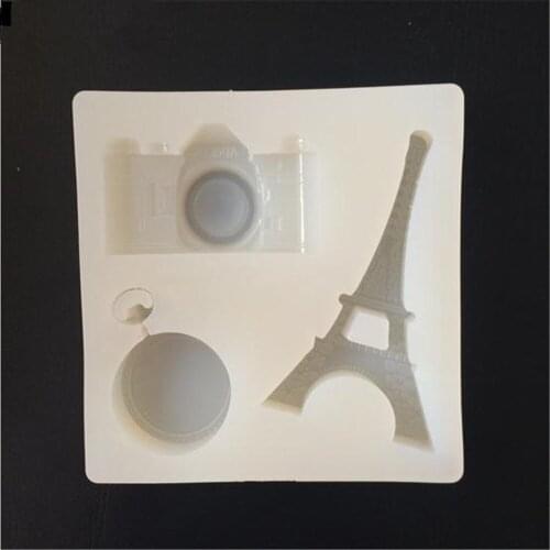 Camera Tower Clock Crystal drops of Glue Liquid Silicone Cake Mold/Pastry Mould/Jello Pudding