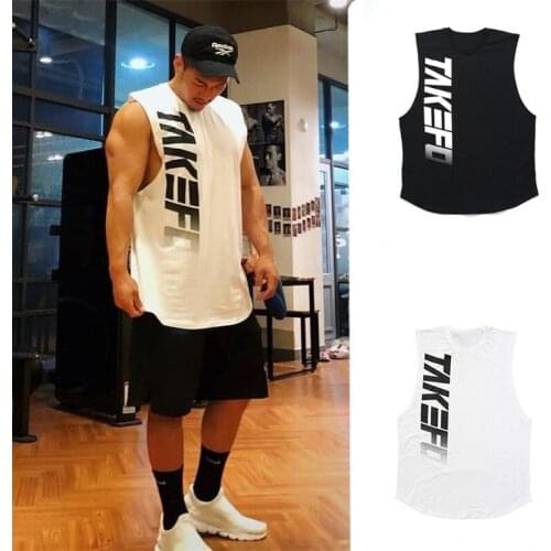Summer New Gym Tank Top Men Workout Sleeveless Shirt Bodybuilding Clothing Fitness Mens Sportswear Muscle Vests Men Tanktops