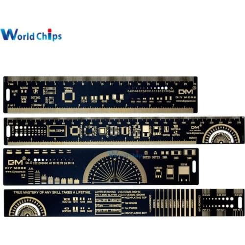 15cm 20cm 25cm Multifunctional PCB Ruler Measuring Tool Resistor Capacitor Chip IC SMD Diode Transistor Package Electronic Stock
