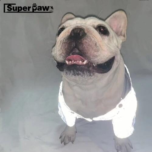 Fashion Dog Reflective Outdoor Jacket Waterproof Raincoat Clothes Pet Puppy Hoodie Coat Bulldog for Small Medium Dogs ZLC09