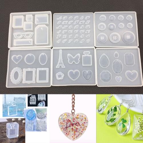NOT AS LONG DIY Crystal Epoxy A Variety Of Pendant Molds Diamond Numbers Silicone Letter Buttons Mirror Decorative Ornaments