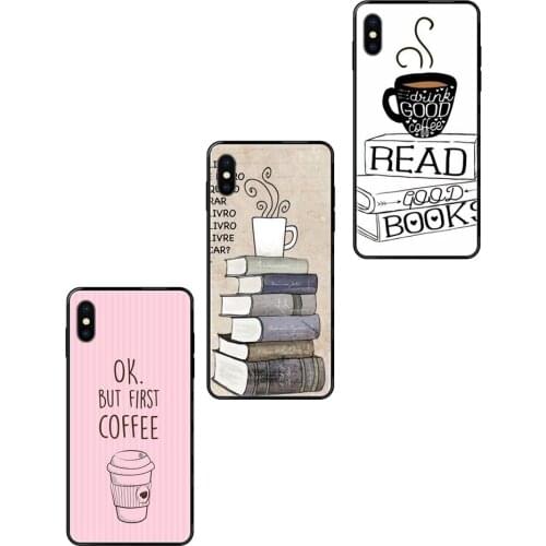 Ok But First Coffee Book Girl Unexpensive For Huawei Honor Play V10 View Mate 10 20 20X 30 Lite Pro Y3 Y5 Y9 Nova 3 3i Pro