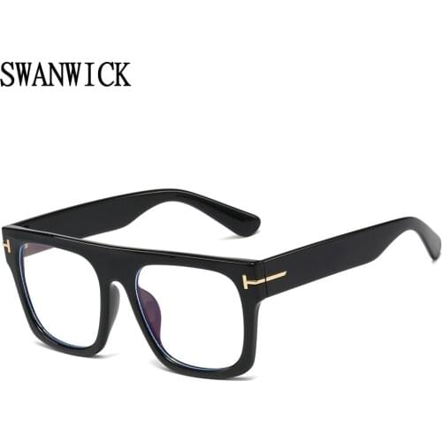 Swanwick anti blue light glasses big spectacles frame men optical glasses frames computer women black blue European hot selling