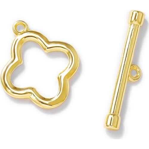 Factory wholesale Gold Color Brass connectors For Necklace and Bracelet Clasps Diy Jewelry Making Supplies Accessories