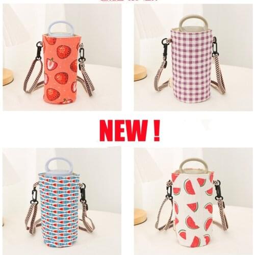 Portable Water Bottle Cover Cup Bag Tote Heat Insulation Linen Travel Outdoor Vacuum Mug Flexible Sport Camping Accessory 500ml