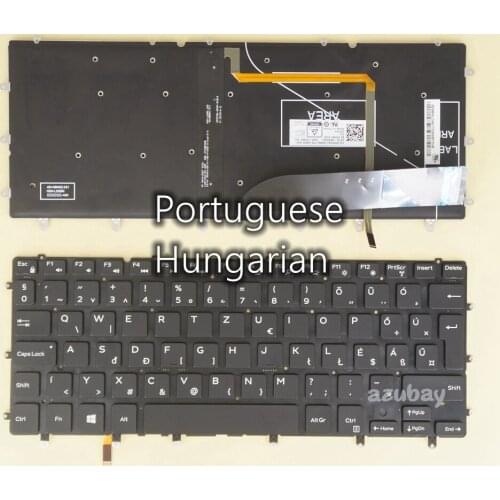 Portuguese Hungarian Keyboard For DELL Inspiron 13 7000 2-in-1,7348 2-in-1,7353 2-in-1,7359 2-in-1, 7347 7352 7547 7548, Backlit
