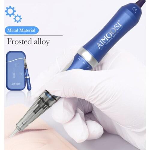 Professional Tattoo Gun Eyebrow Tattoo Machine Pen For Permanent Make Up Eyebrows Microblading Makeup Machine Kit Swiss Motor