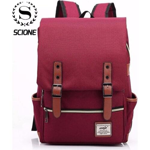 Scione Anti-theft Canvas Flap Vintage Travel Backpacks Large Capacity Hipster Casual Laptop Shoulder Bags Daily Bagpacks 1050t