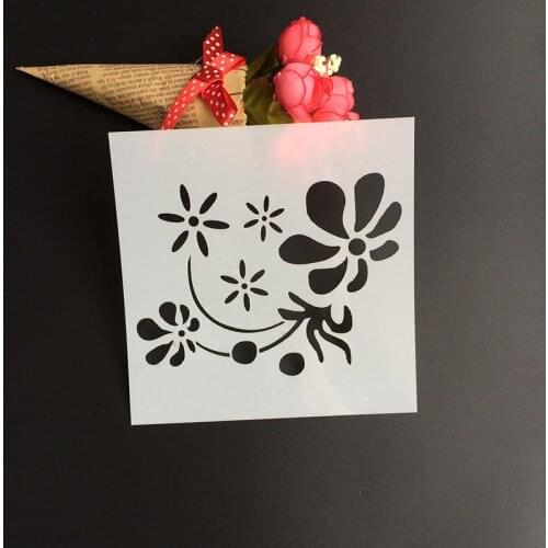 1Pcs 13*13cm Scapbook Stencil Cake Decorating Tool scrapbooking DIY Decorating Stencil Fondant Pattern Printing Spray Template