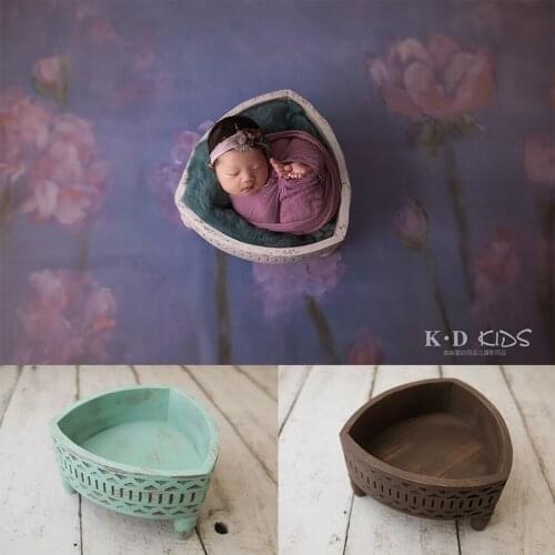 Triangular wood retro frame newborn photography props KD props