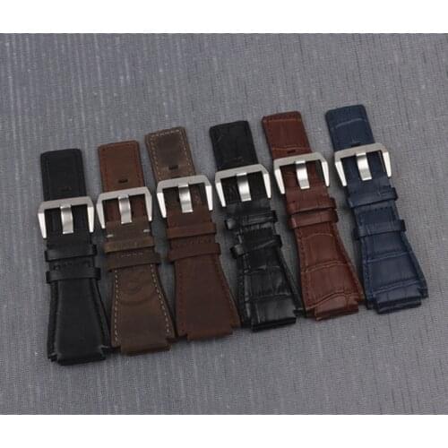 Top quality genuine leather watchband Replacement Watch Band Strap for Bell & Ross B&R BR