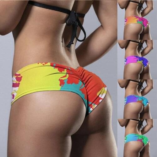 Women Sport Pants Gym Training Colorful Print Shorts Yoga Shorts Breathable Gym Clothing Elastic Underwear Fitness Shorts Women