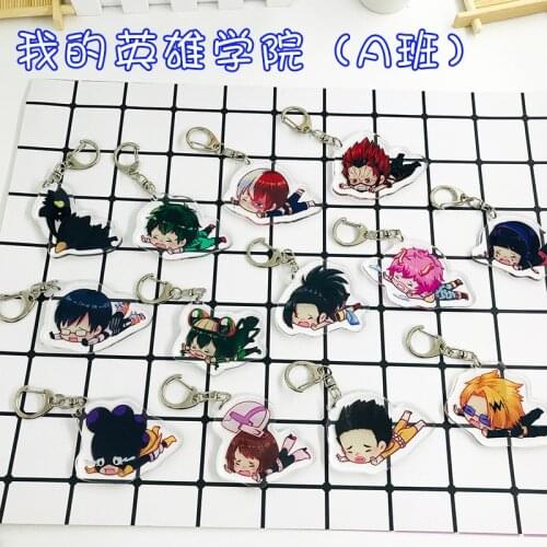 1pc Anime My hero academy My Hero Academia Bakugo Katsuki Todoroki Shoto Keychain Keyring Llavero