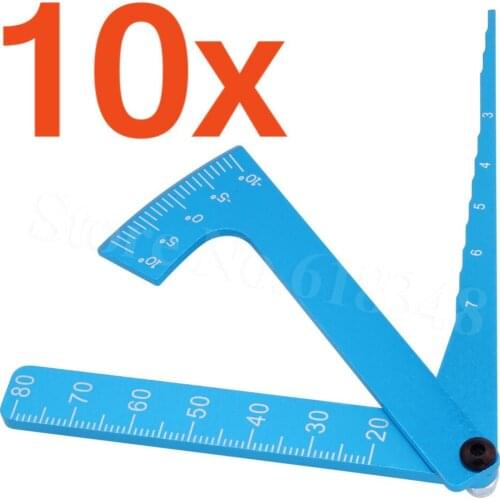 10pcs/Lot Camber Gauge Metal Angle Adjusting Ruler For 1:8 1/10 On Road RC Car Repair Tools
