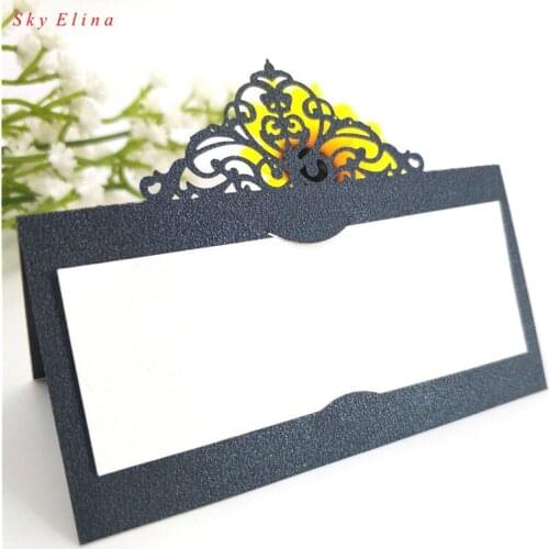 10pcs/lot Laser Cut Place Cards Wedding Favor Paper Card Party Supplies Wedding Table Cards 7ZSH873