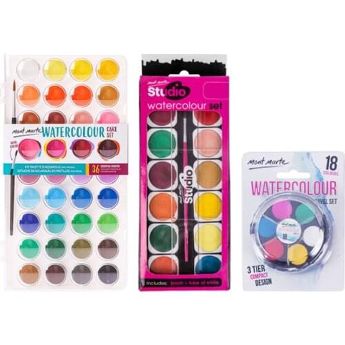 18/24/36 Colors Solid Watercolor Paint, Painting Water-soluble Childrens Solid Powder Powder Paint Set, Childrens Paint