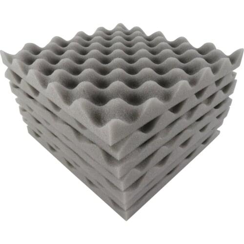 Muslady 24PCS 30 * 30 * 3cm Acoustic Foam Panels Egg Foam Pad Sound Isolation Foam for Home Studio Theater KTV