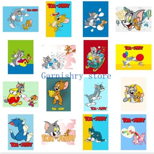 Cat and Mouse Diamond Painting Disney Classical Cartoon Character Diy Cross Stitch Kits Home Decor 5D Diamond Mosaic Embroidery