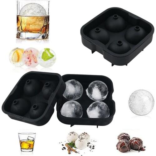 Large Ice Cube Tray Ball Maker Big Silicone Mold Sphere Whiskey Round Mould