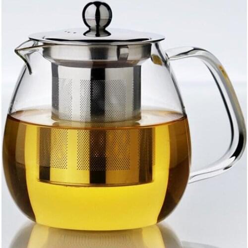 750ml / 520ml Health life herbal heatabletea pot Borosilicate Glass Red Herbal Flower teapot with strainer filter tea