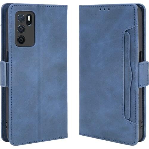 For OPPO A16 Cover Premium Leather Flip Multi-card slot Cover For OPPO A16 A 16 CPH2269 OPPOA16 Phone case