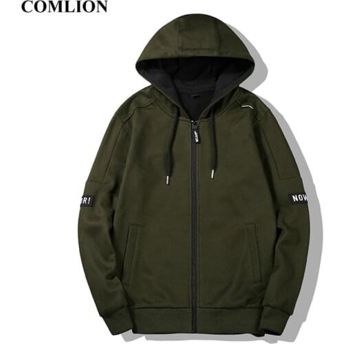 COMLION Men's Zip Hoodies