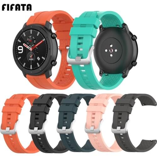 FIFATA 22MM Colorful Silicone Watch Band For Huami Amazfit GTR 47MM/Huami Amazfit Pace/Huawei Watch GT/Samsung galaxy watch 46mm