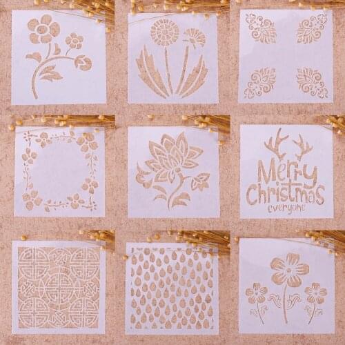 2pcs Home Portable DIY Stencil Airbrush Painting Art DIY Home Decor Scrapbooking Album Craft Painting Stencil 18 Styles #248525