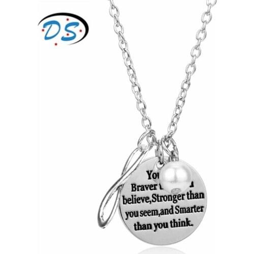 Dongsheng jewelry Encouraging Inspirational Words Letters Necklace for Unisex Chain Choker collares Fashion Style