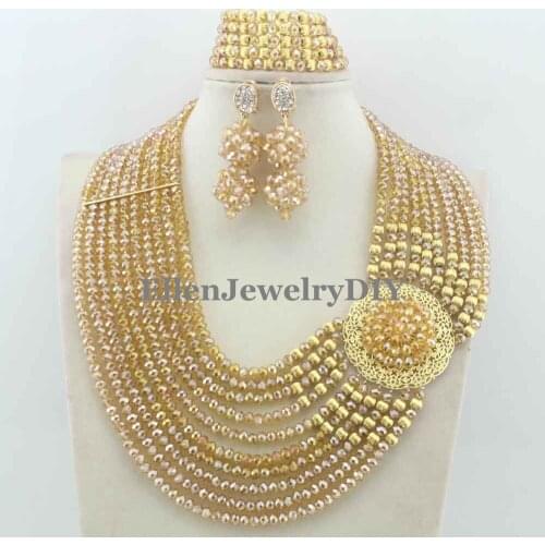 Exclusive African Beads Jewelry Set Handmade Wedding Jewelry Set Christmas Jewelry Gift Free Shipping W11710