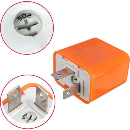 2Pin 12V Led Electronic Adjustable Frequency Flashing Relay Motorcycle Turn Signal Blinker Indicator Motorcycle Accessories Part