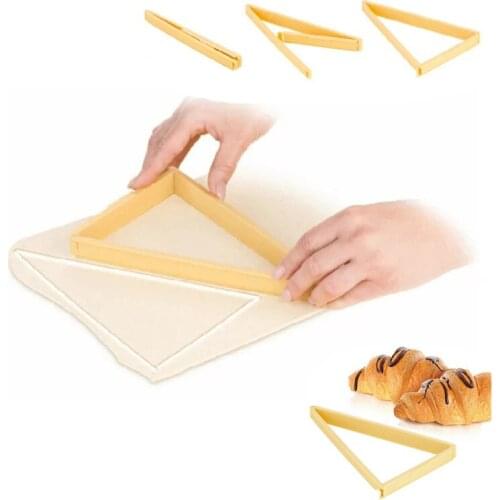 Baking Pastry Tools Plastic Croissant Cutter Mold Roll Croissant Maker Machine Bread Line Mould Dough Sheet Kitchen Gadgets