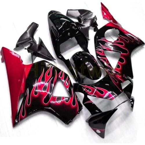 Custom motorcycle cowl for CBR 954RR 2002-2003 CBR954 RR 02 03 ABS Plastic Fairings+Botls+red flames bodywork