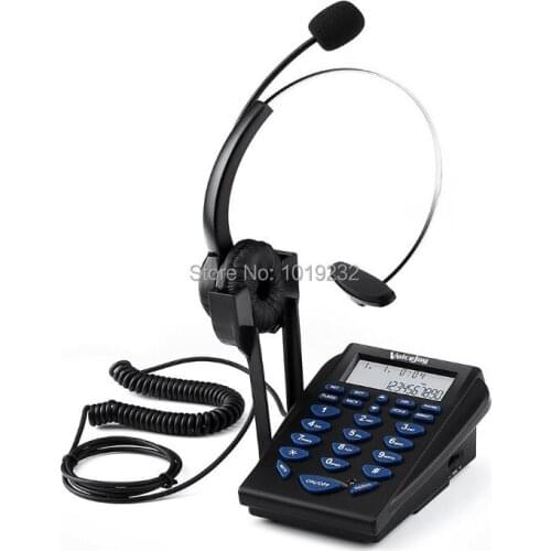 Call Center Noise Cancellation Monaural Headset Telephone Backlight Dial Key Pad with PC Recording function,RJ9 Plug headset