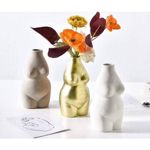 Creative Character Vases European Ceramic Body Art Vase Decoration Home Living Room Office Wedding Flower Arrangement Flower Pot