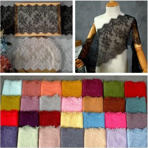 20cm*300cm Eyelash Lace Accessories Clothing Skirt Underwear Sewing Decorative Trim Lace Fabric