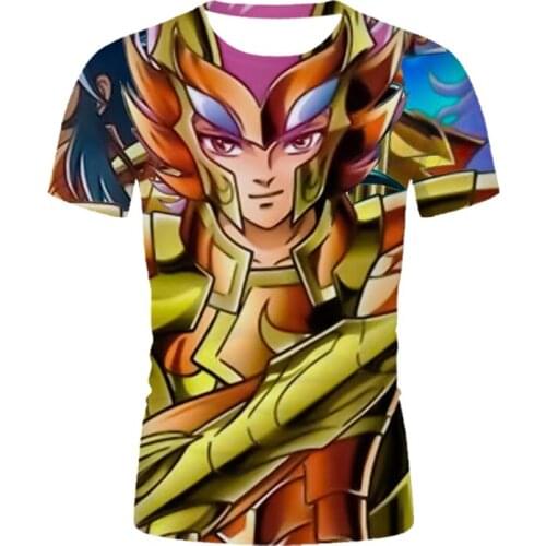 Summer 3D t-shirt Anime cartoon short sleeve Wukong print breathable T-shirts Fashion Anime Video T shirt Thick T-shirts for men