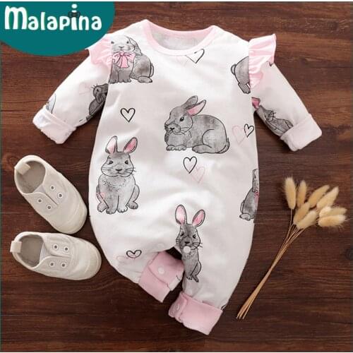 Malapina 2020 Newborn Baby Boy Girl Cartoon Rompers Dinosaur Ins Style Jumpsuits Infant Outfit Kids Spring Costume Clothing