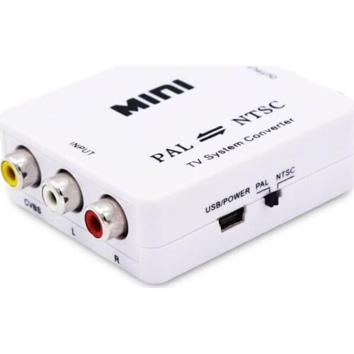 Mini HD PAL NTSC Mutual Conversion TV System Converter Adapter for Single-format Video Equipment