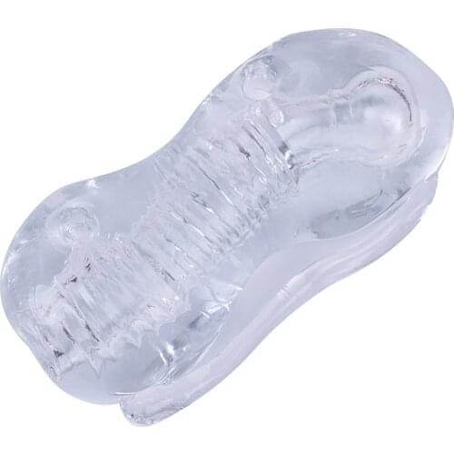 Soft TPE Transparent Masturbator Sex Toys For Men Male Masturbator Penis Trainer Erotic Adult Toys