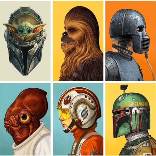 Disney 5D DIY Diamond Painting "Star Wars" Alien Helmet Full Square/Round Inlaid Diamond Cross Stitch Kit Mosaic Home Decoration