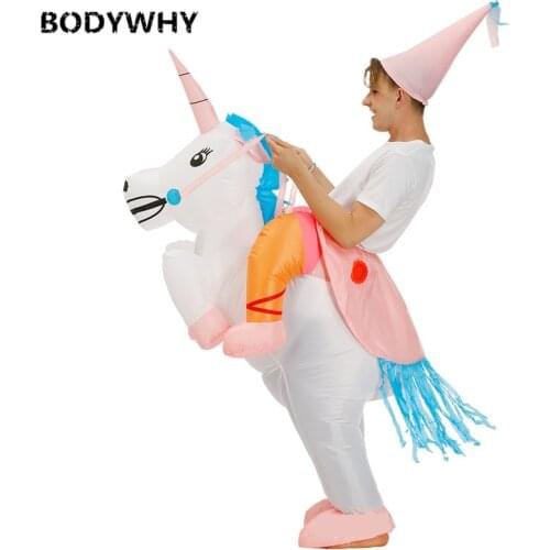 White Horse Inflatable Mascot Costume Suits Cosplay Party Game Dress Outfits Clothing Carnival Halloween Xmas Easter Adults New