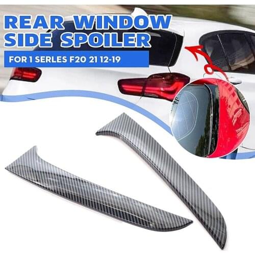 NEW-1 Pair Vertical Rear Side Window Canard Spoiler Air Splitter for -BMW 1 Series F20 F21 2012 2013-2019 Carbon Fiber Style