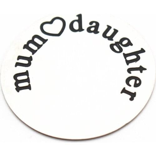 Newest 10pcs/lot Stainless steel 22mm large silver mum daughter window plate floating plate for 30mm floating locket Glass