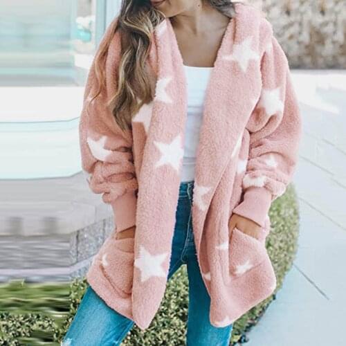 2021 New Winter Women Fleece Cardigan Coat Womens Casual Long Sleeve Plush Warm Soft Jacket Coat Tops куртка зимняя женская